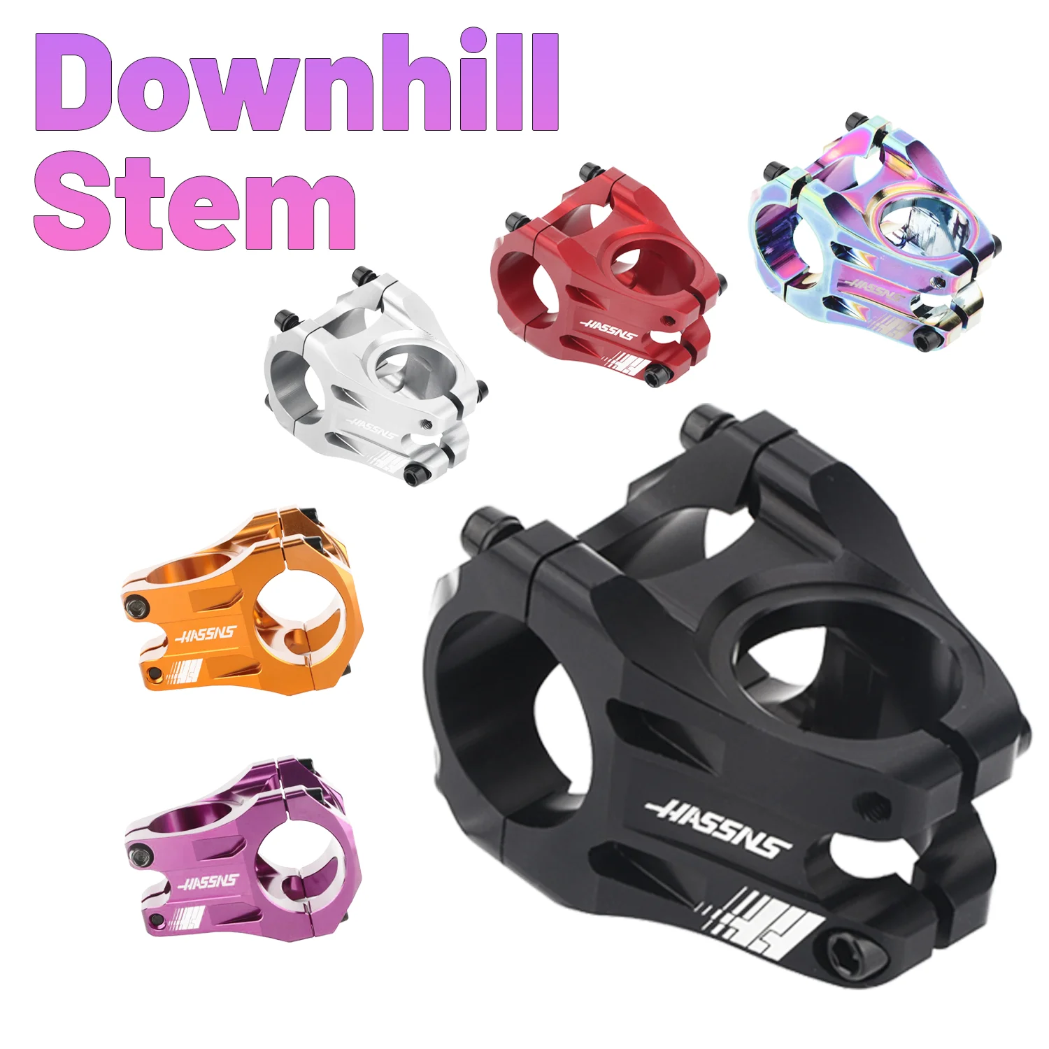 

28.6 31.8 35 Dh Stem Downhill High Strength Black Red Colorful Orange Purple Lightweight Short Handlebar Stem Dirt Jumper Bike