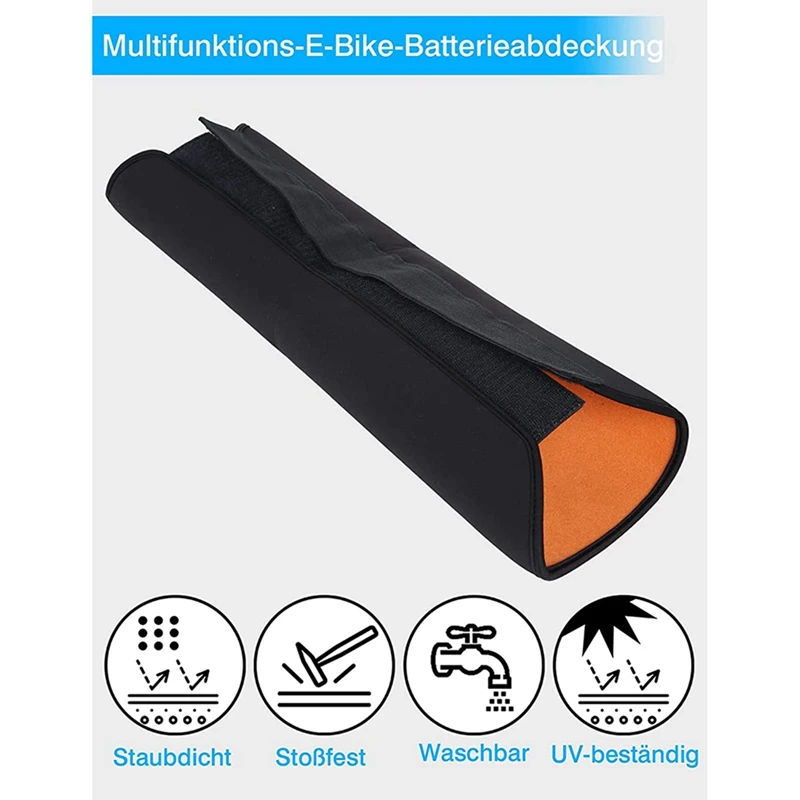 5X Ebike Battery Protection Cover, E-Bike Battery Protection For Integrated Frame Battery 30-36Cm