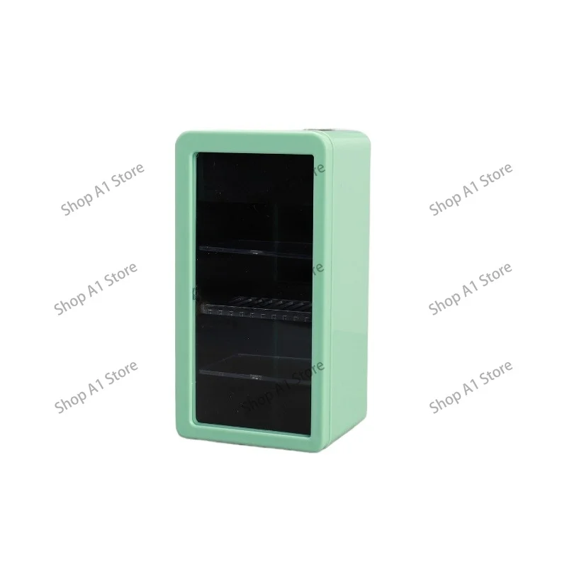 Mini miniature simulation luminous refrigerator freezer kitchen appliance model doll house furniture scene ornament small toy