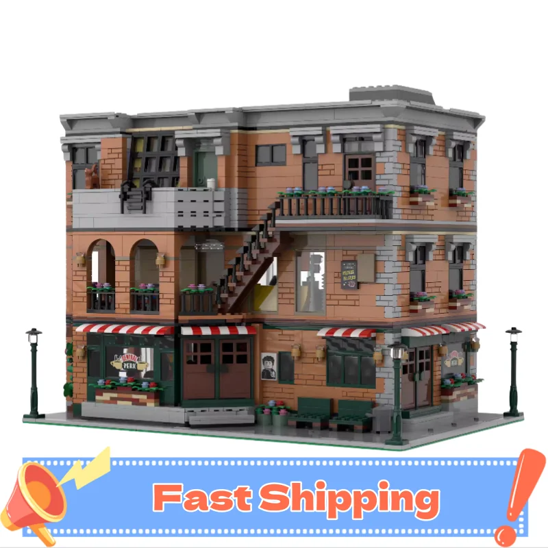 MOC 4653PCS Building Modular Street View Apartment Small Particle Building Blocks Assembly Toy Model Set Christmas Gift