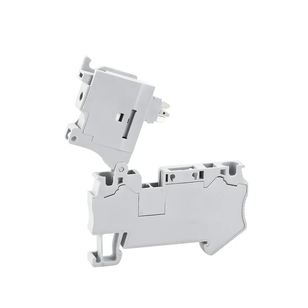 10Pcs ST 4-HESI 5X20 Fuse Terminal Block With Disconnect Lever Spring Connection Fuse Holder NS 35 DIN Rail Connector ST4-HESI