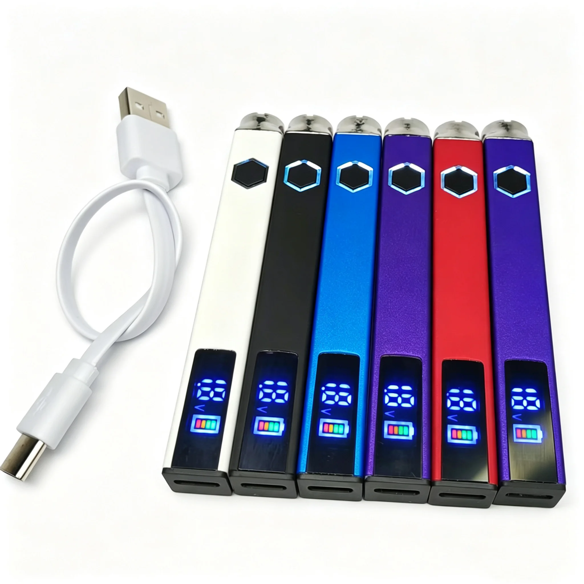 5 PCS, Square Battery, LED Digital Display Screen, 510 Thread Battery, DIY Soldering Iron, Mini Light Bulb, Hot Knife