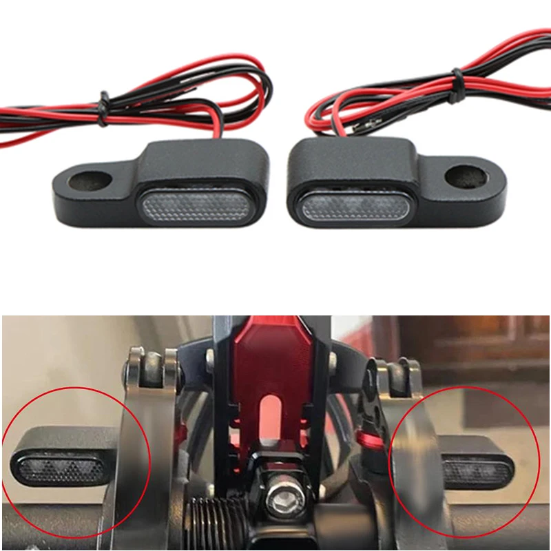 

For 12V Mini Motorcycle Aluminum Alloy Indicators LED Turn Signal Light Handlebar Amber signal lamp Blinker intermitentes moto