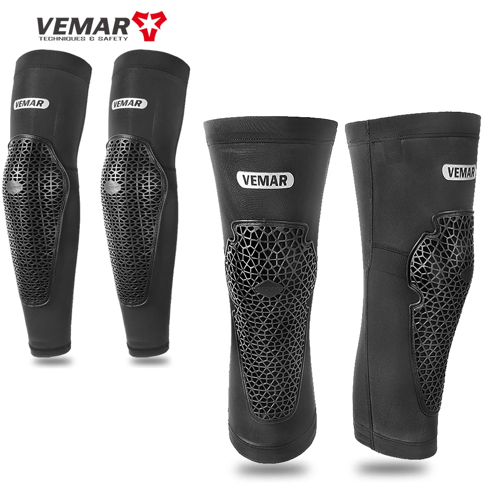 VEMAR Summer Motorcycle Knee Pads Riding Anti-fall Durable Outdoor Cycling Knee Protection MTB ATV Off-road Motocross Elbow Pads