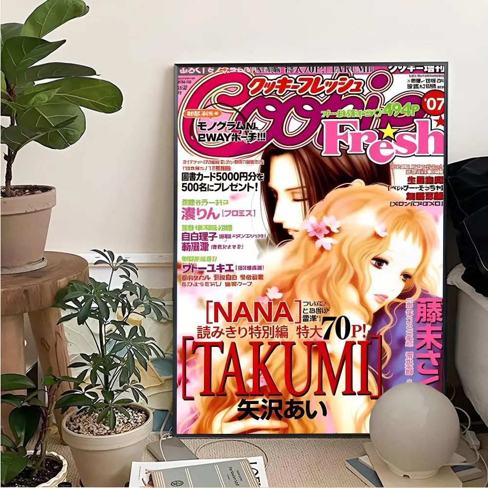 NAna Anime B-Black Stone Painting Calligraphy For Art Printing Decoration Painting Cinema Art Poster Home Wall Decoration Framel