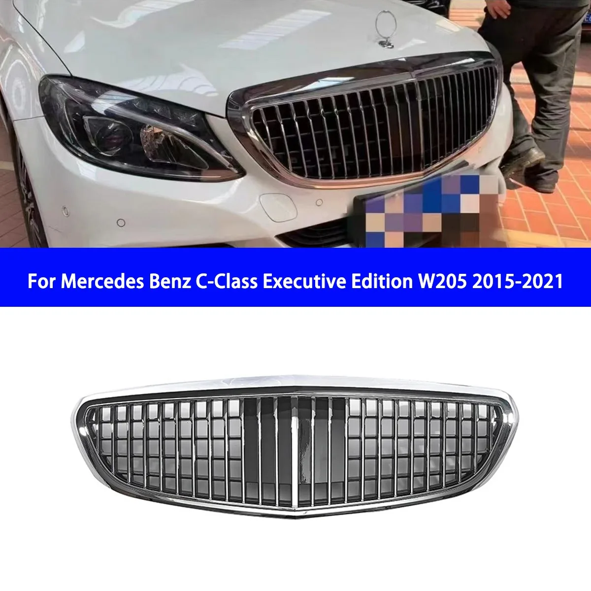 

Suitable for Mercedes Benz C-Class Executive Edition W205 2015-2021 Modified Maybach Grille