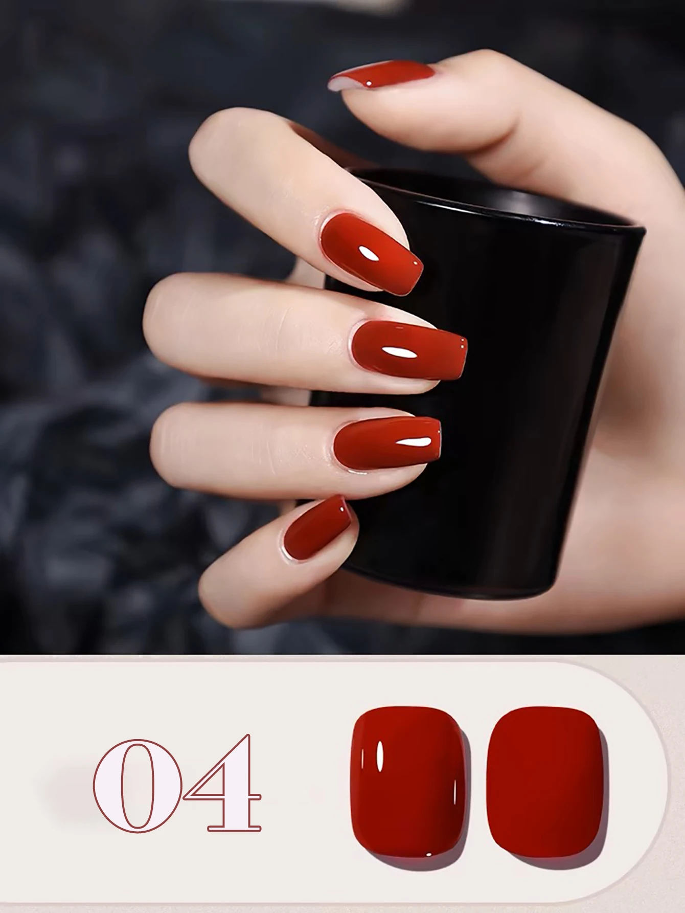 SHAKA 10ML 12-Color Dark Red G - Nail Art Burgundy recension och pris