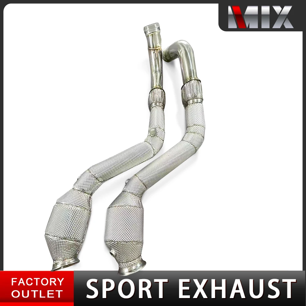 

MIX factory exhaust for Bentley Flying Spur W12 6.0T 2019-2022 performance without cat exhaust downpipe with heat shield
