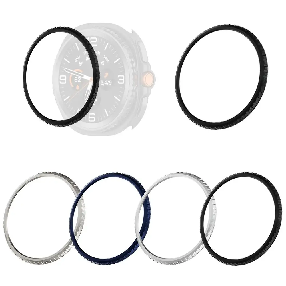 Para Samsung Galaxy Watch 8 Classic 46 mm, cubierta de anillo de acero inoxidable con bisel de metal, marco protector delgado para reloj, bisel de reloj de 46 mm