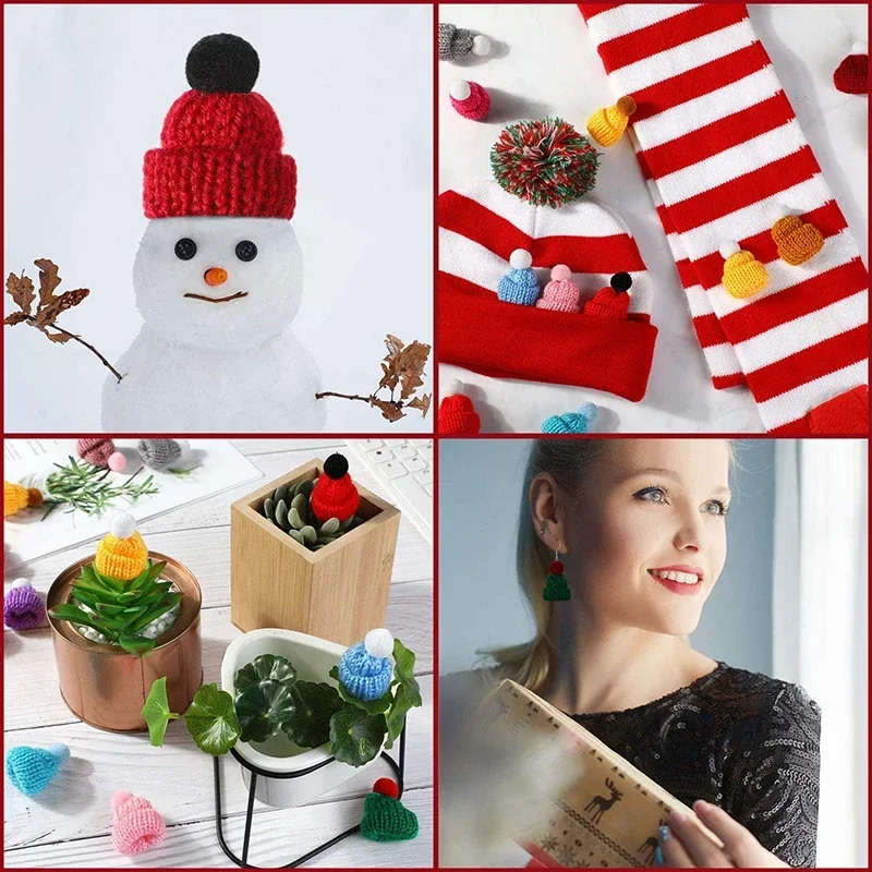 10/20pcs Mali santa Fejfedő színben hairball hats Bross Pulóver csapok Jelvény Csőbilincs ruhák Babaarcú de nem okos nő accessor DIY Megvarr kézműves dekor