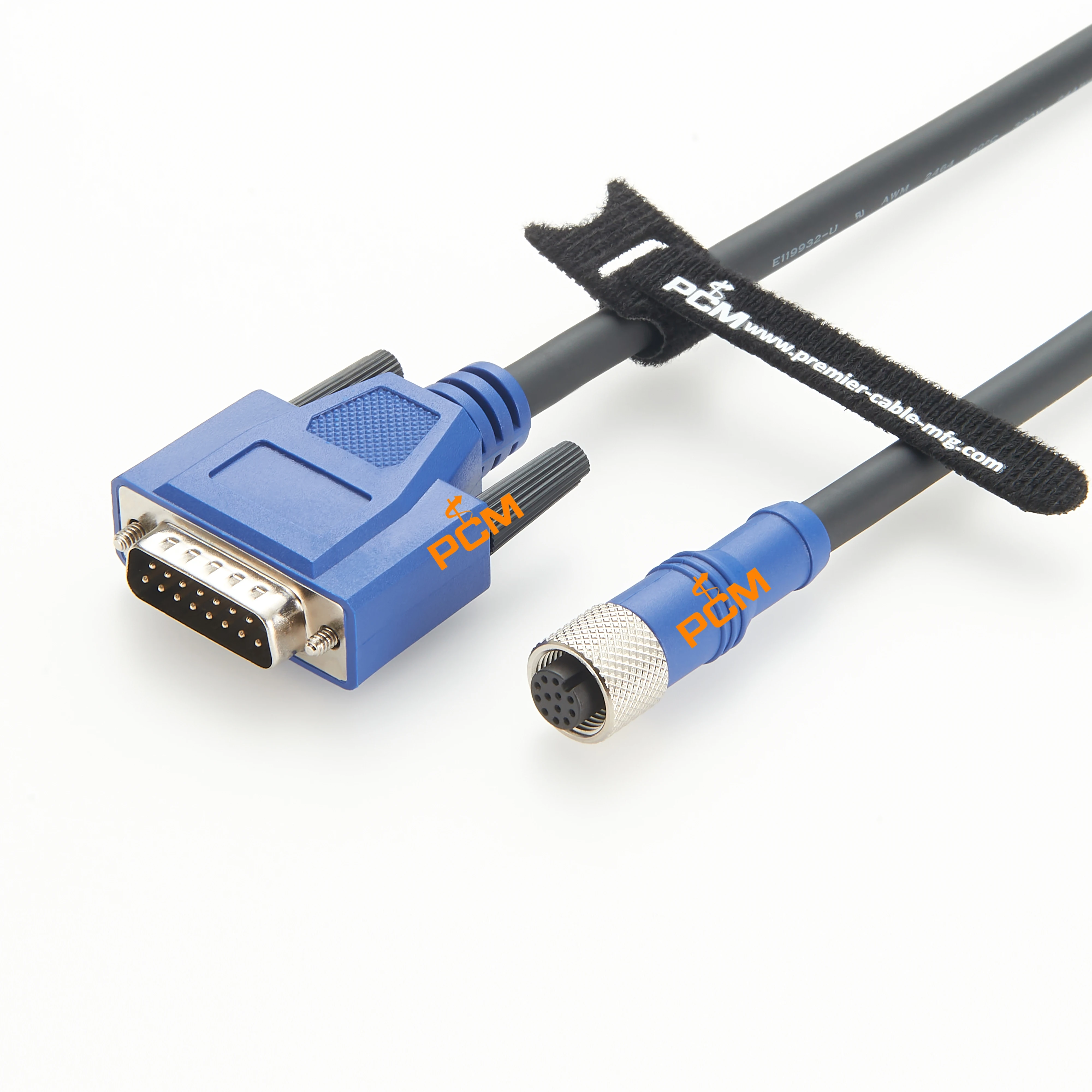 DB15 to M12 12-pin, Machine Vision Trigger Power I/O Cable, Cognex DS1000 Displacement Sensor Cable, สายกล้อง