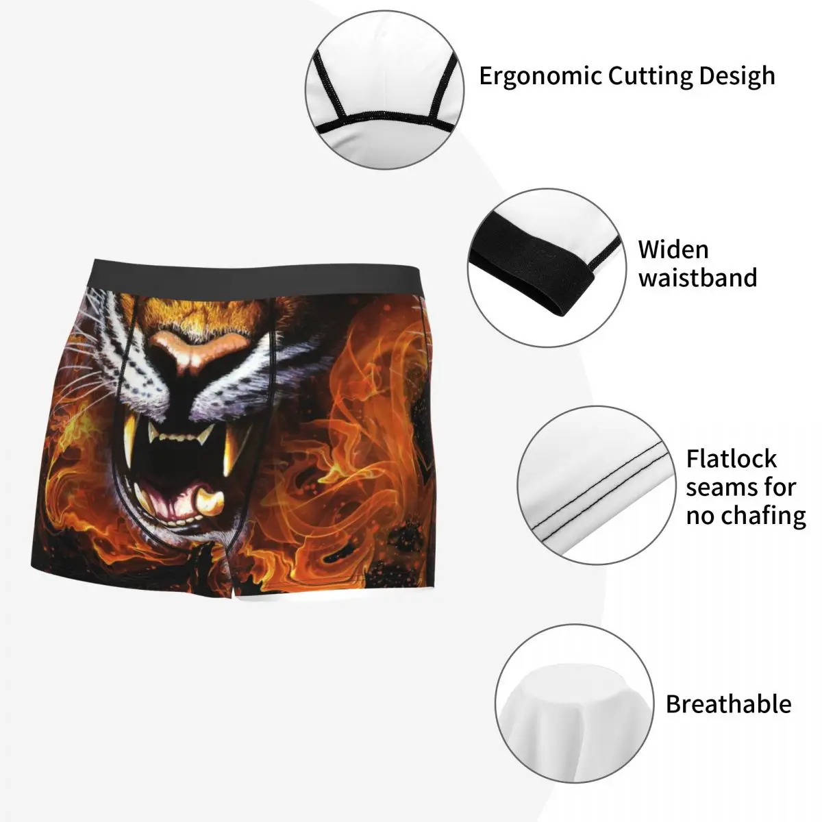 Custom Tiger Muay Thai For Life Boxer Shorts For Homme Thailand Boxing Fight Underwear Panties Briefs Breathable Underpants