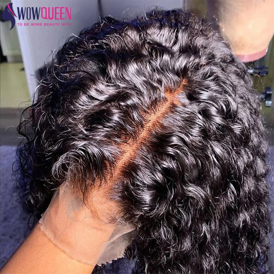 Water Wave 4x4 5x5 Lace Closure Deep Part Transparent Lace Frontal 13x4 13x6 6x6 Remy Human Hair Hand Tied 24 26 Inch WOWQUEEN