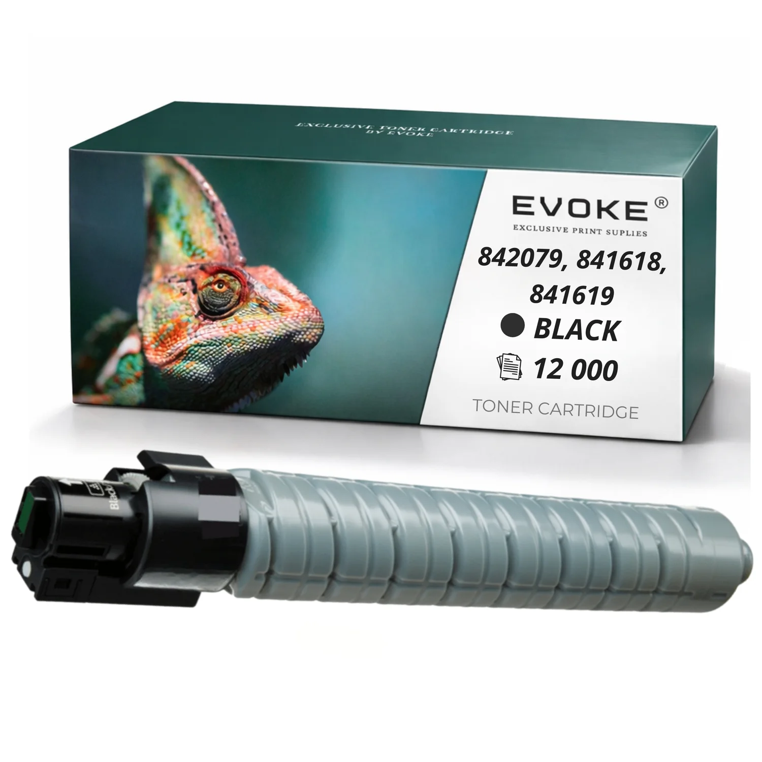 Evoke compatibele toner voor Ricoh Mpc-305K Mpc305K Mpc305 842079 841618 841619 Zwart 12000 pagina's Aficio Mpc305 Mpc305Sp Lanier Mpc305