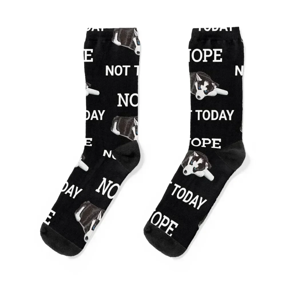 

Cute Nope Not Today Husky Puppy Dog Socks Thermal man winter custom sports snow cool Men Socks Women's