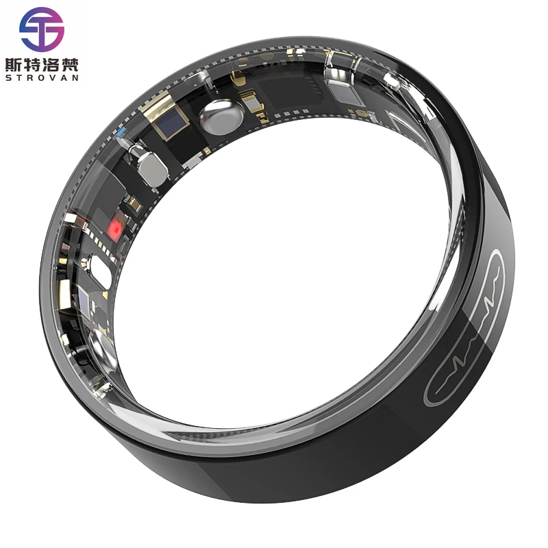 

Custom Timer Magnetic Vital Heatlh Finger Women Adjustable Scroll Display Sleep ing Health Long Battery Life Smart Ring