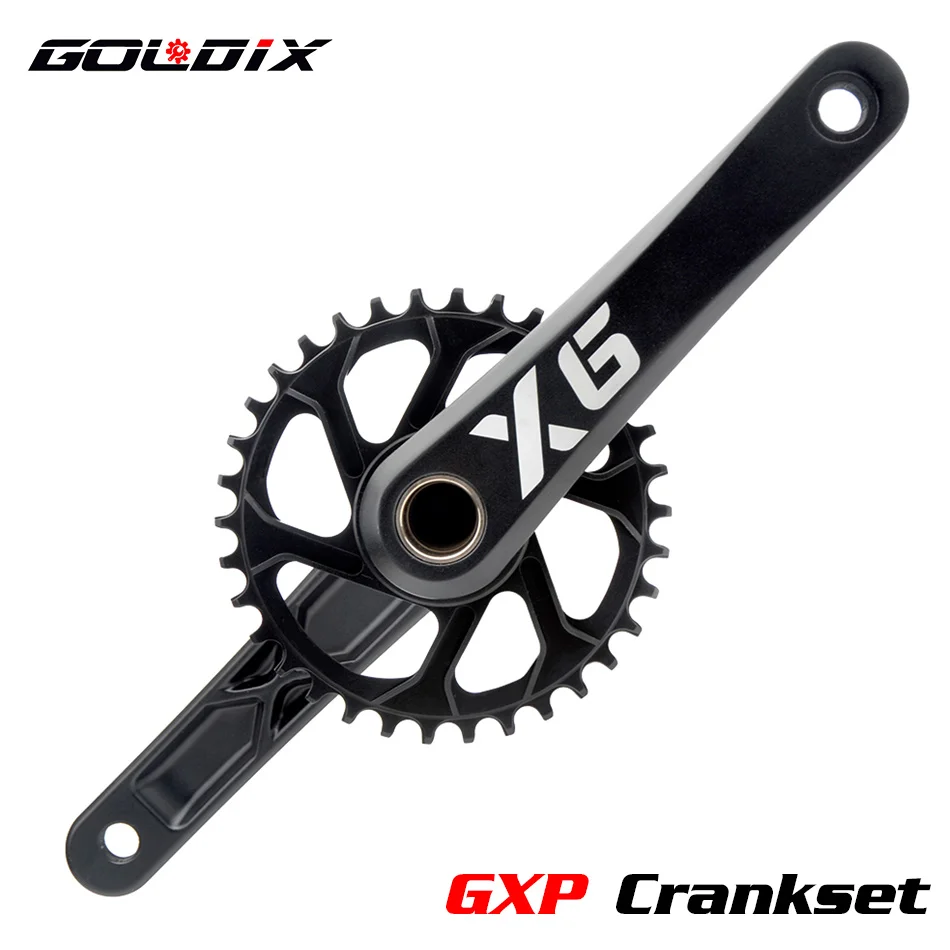 GOLDIX X6 Crankset 170/175mm Mountain Bike Chainring 32/34/36/38T Narrow Wide MTB Bicycle Crank Set For SRAM