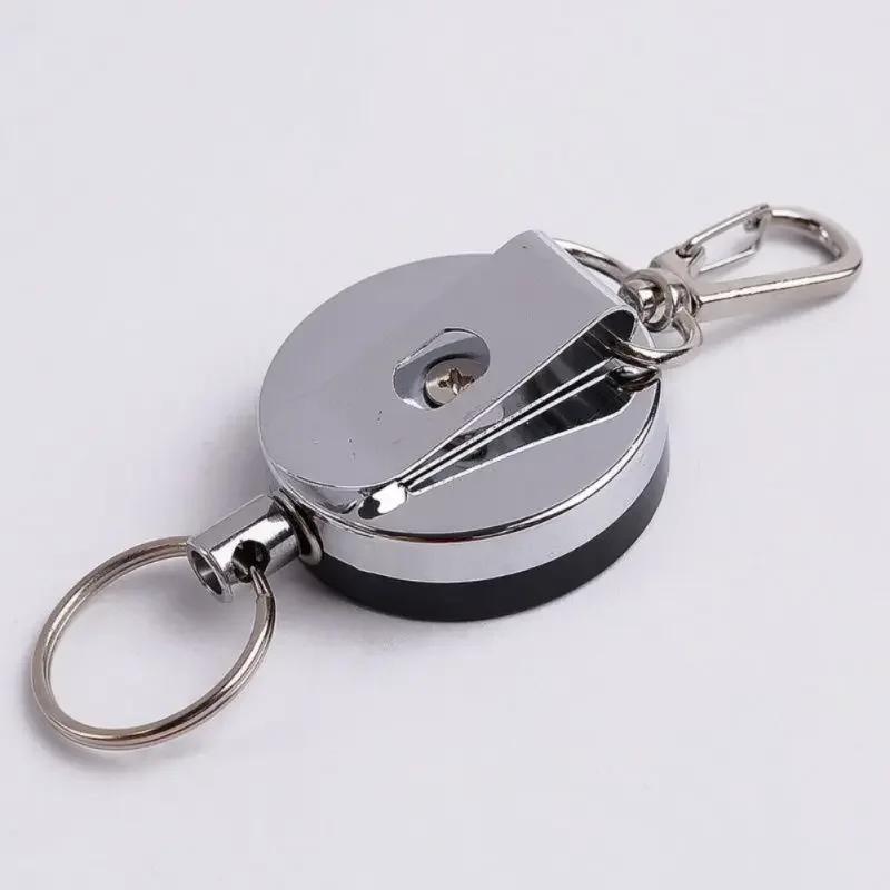 1pcs Easy Pull Buckle 4 High Resilient Telescopic Rope Key Ring Anti Lose Anti-theft Stretch Keychain Outdoor Camping Hiking