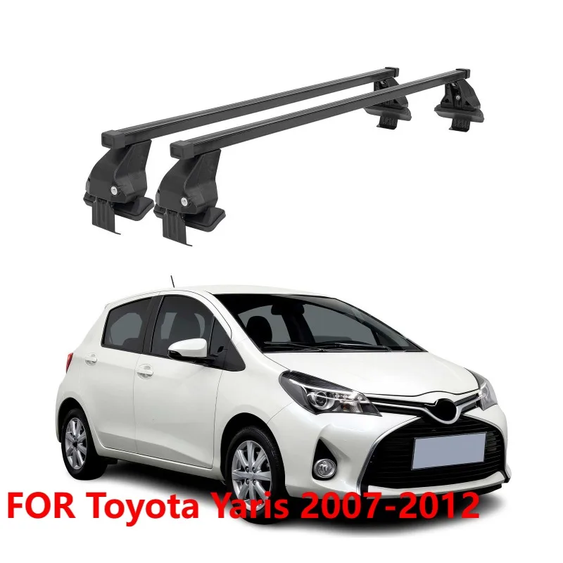 

For Toyota Yaris 2007-2012 Smooth Roof Rack Cross Bars Carrier Black