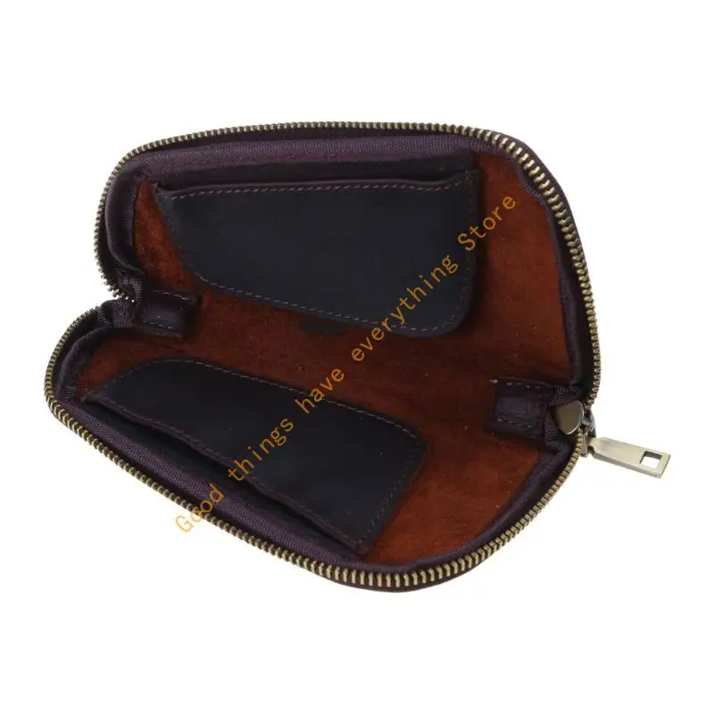 

Handcrafted Leather Cigarette Pipe Holder Portable Durable Pipe 55KF