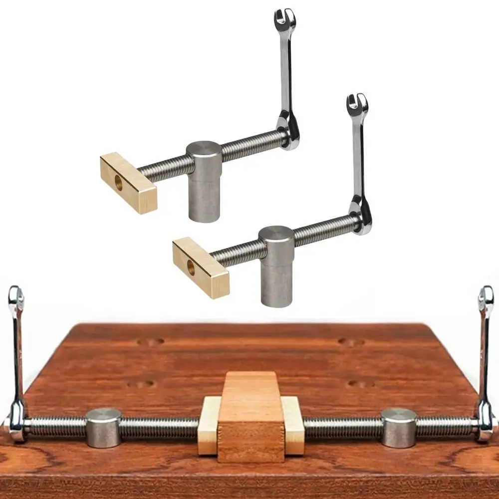 Brass Material Woodworking Bench Dog Adjustable Clamping Too Brake Inserts Durable Quick Fixture Brass Fixture Vise