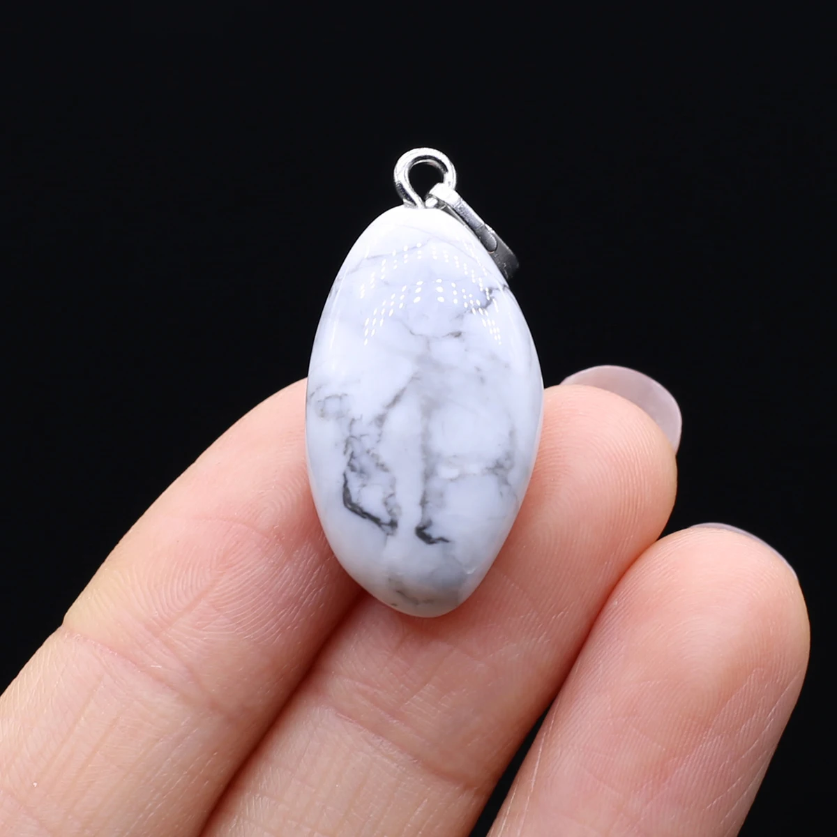 Natural Semi-precious Stone Pendant Irregular Cherry Blossom Agate for DIY Jewelry Making Necklace Size15x20-18x25