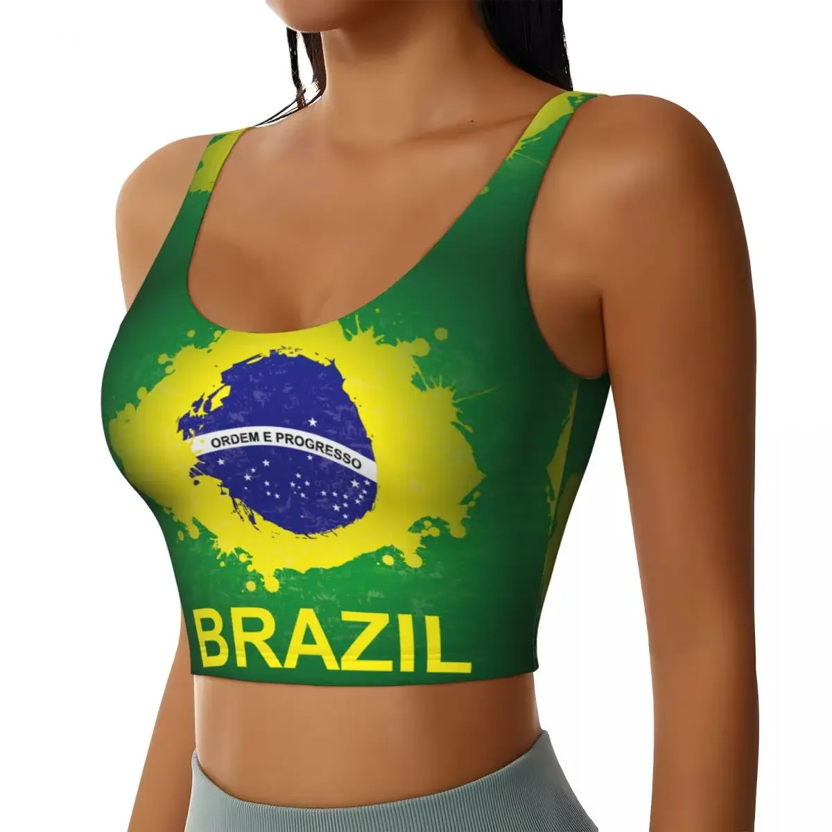 

Women Sexy Sports Vest Brazil Female Streetwear Sport Lingerie Tee Crop Top