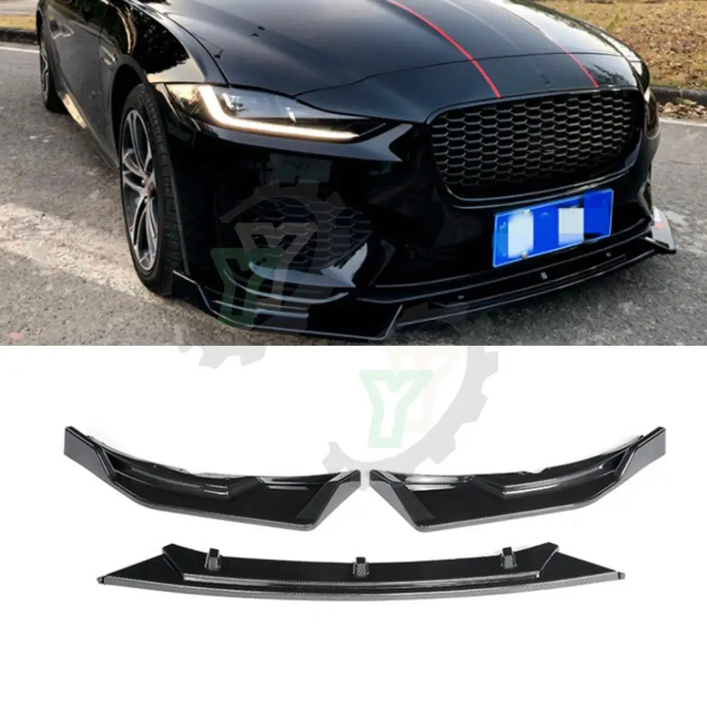 

3PCS Front Bumper Lip Spoiler Splitter Diffuser Detachable Body Kit Cover Guard ForJaguar XE XEL 2020 2021 Car Accessories