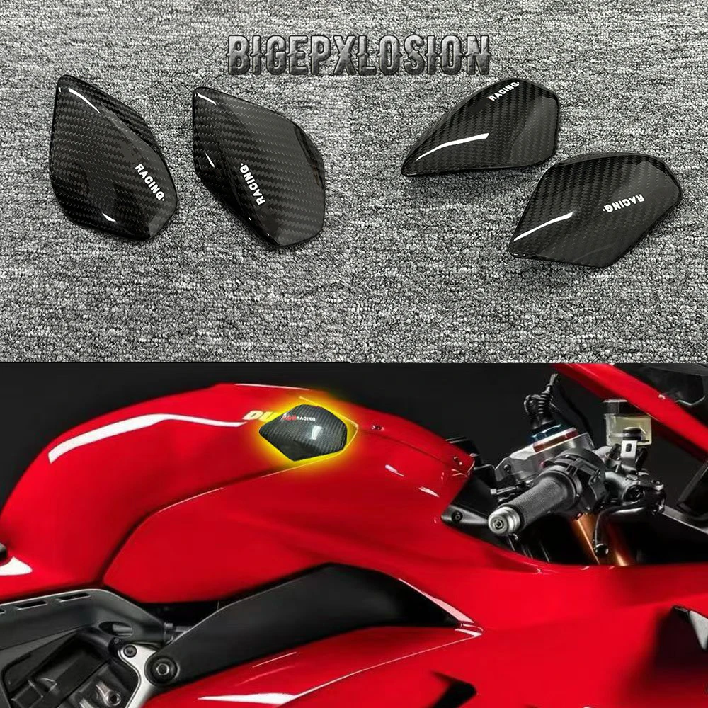 

NEW Motorcycle Fuel Tank Carbon Fiber Protective Cover For Ducati Panigale V4 S/R Speciale 2018-21 & Streetfighter V4-V4S 20-24