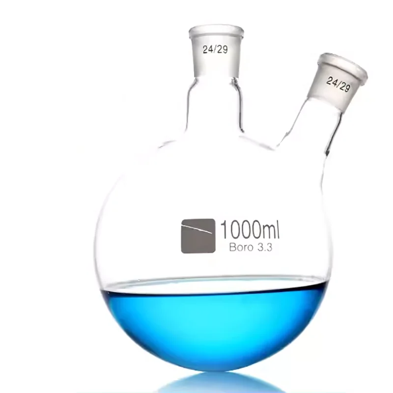 고온 저항성 경사형 이중목 원형 바닥 플라스크 50/100/250/500/1000/2000/3000ml 24/19
