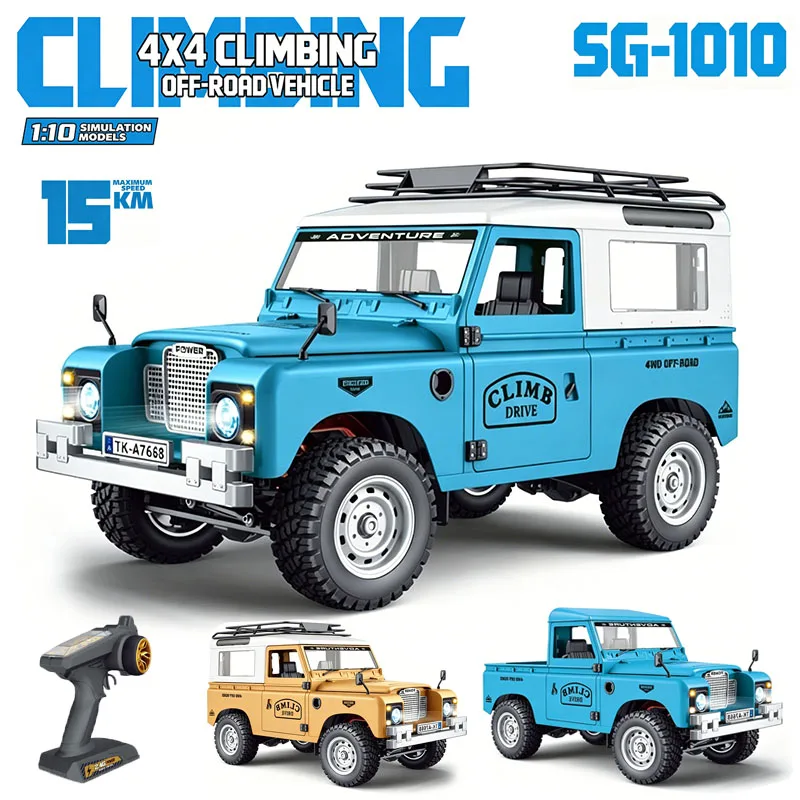NUEVO 2026 Coche Teledirigido 1:10 SG-1009 4WD RC Todoterreno con Luces y Sistema de Vinculación Mejorado, Vehículo de Escalada/Pickup, Juguete para Niño, Ideal para Regalo