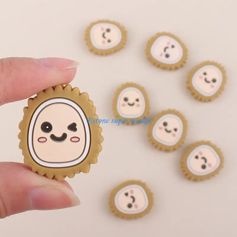 

090B 1pc Silicone Beads Teether Cartoon Durian Baby Molar DIY Teething Toy Pacifier Chain Jewelry Accessories