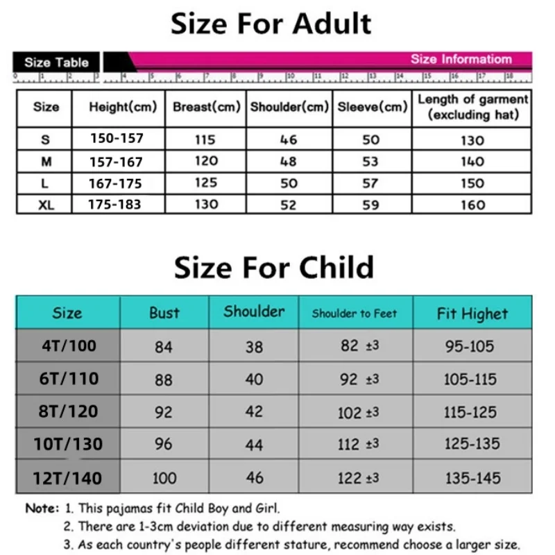 Kigurumi Unicorn Cartoon Onesies Kids Children Animal Pajamas Jumpsuits Women Men Sleepwear Onepiece Anime Cosplay Costumes