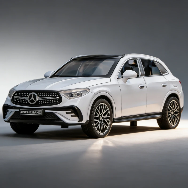 

1:32 Simulation ornament GLC400 alloy toy Pull back sound and light multi-door car sports car model child gift