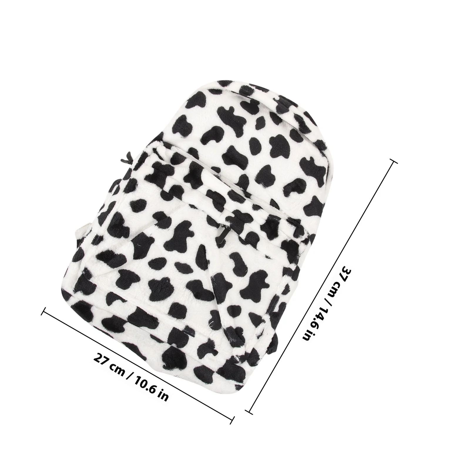 Adorable Cow Pattern Backpack High-Quality Craftsmanship Large Capacity Comfortable Touching Students Outdoor Shopping Bag