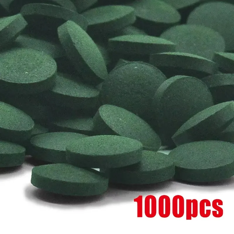 100/500/1000 Uds tabletas de espirulina de alta pureza, concentrado de algas marinas en espiral, comida para mascotas favorita, peces, camarones, comida para peces, acuario
