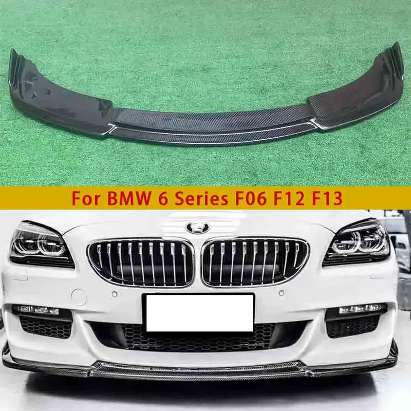 For BMW 6 Series G06 F12 F13 F06 Carbon Fiber Car Front Bumper Diverter Spoiler Diffuser Front lip chin Car Accessories body kit