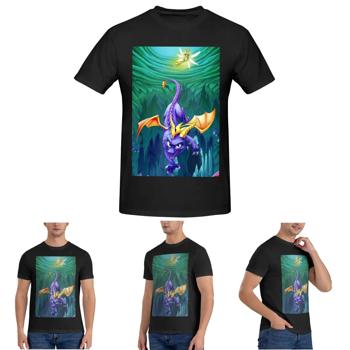 

Футболка Ice Spyro для мужчин, хлопковые футболки больших размеров, мужские футболки с коротким круглым вырезом, летняя одежда, топы S-6XL