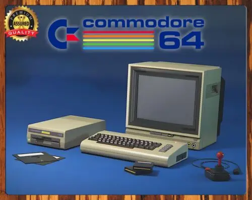 Commodore 64-개인 컴퓨터-희귀 금속 사인  Best5