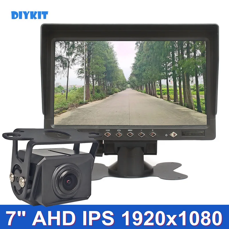 

DIYKIT 7inch AHD IPS Rear View Car Monitor IP68 Waterproof Starlight 1080P AHD Rear View Camera for Bus Houseboat Truck