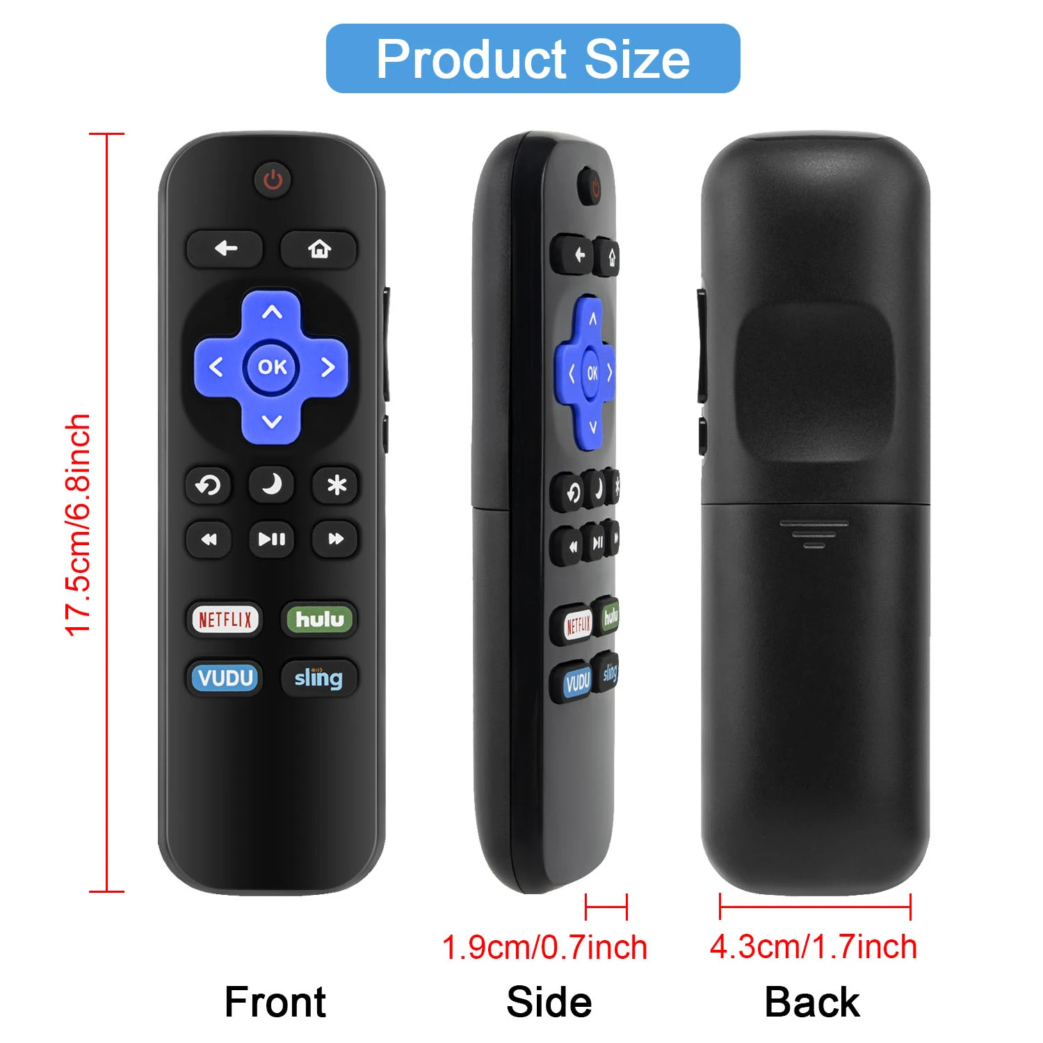 التحكم عن بعد استخدام ل شارب ، هيسنس ، جميع النماذج ، روكو المسلسل التلفزيوني ، فك التشفير تحكم ، استبدال استخدام مباشرة ، 1 زوج