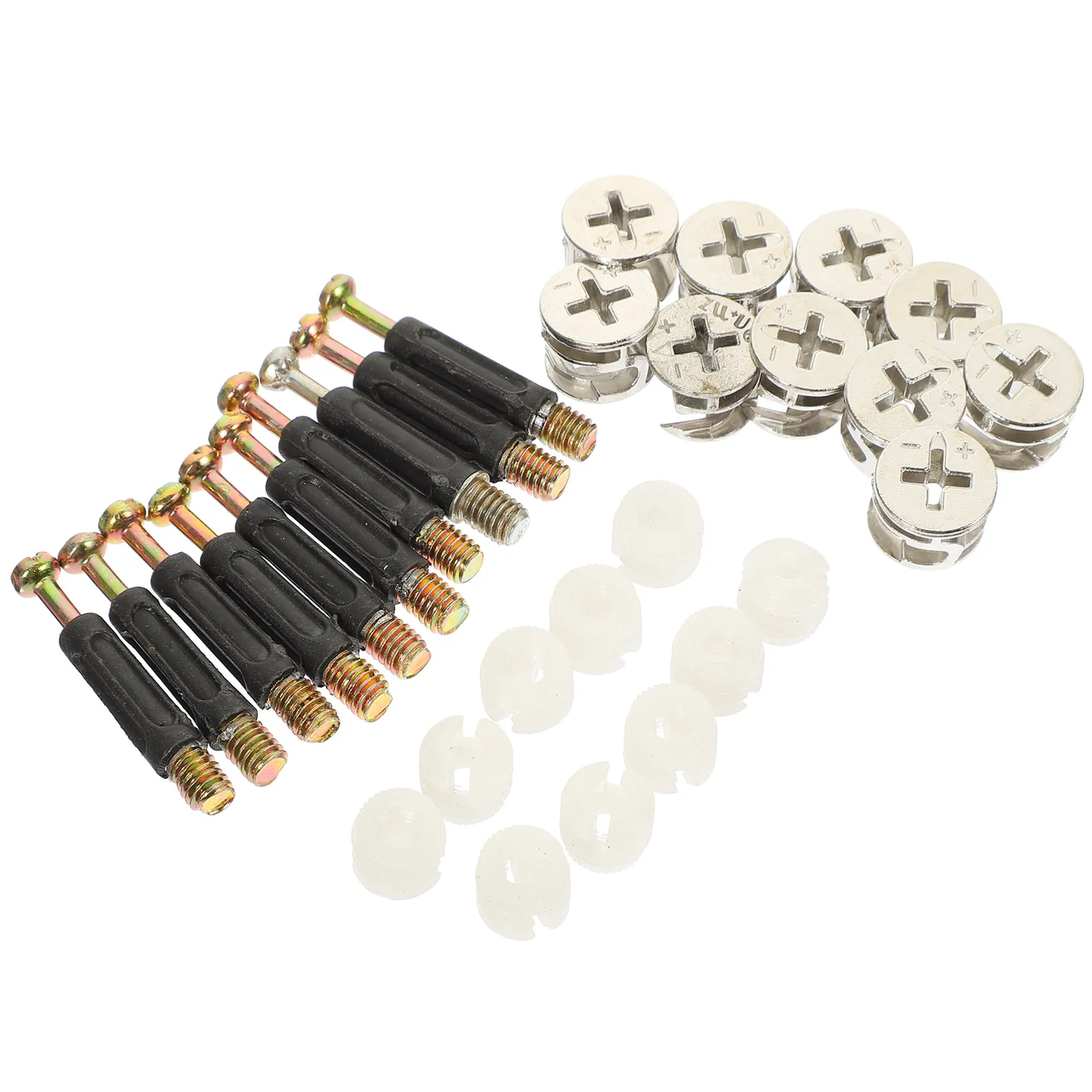 

10Sets Furniture Connectors Sturdy Tapered External Thread Resistant Drawer Cabinet Wood Furniture Pre-Inserted Nuts