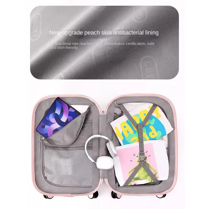 Suitcase Female USB Cup Holder High Face Score Luggage Bag 20 inch Cabin Carrier Student Travel Bag Password Trolley Case