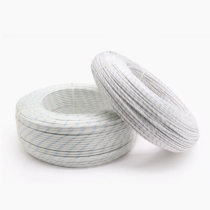 1M 2-Core quadrato 0.3/0.5/7x0.2 mm2 cavo per termocoppia schermato cavo in PTFE K J T tipo KBB fibra di vetro a trefoli 400 gradi. C