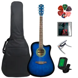 IRIN 6 Strings 41 Inch 21 Frets Acoustic Guitar Basswood Body Folk Guitarra with String Bag Capo Guitar Parts & Accessories