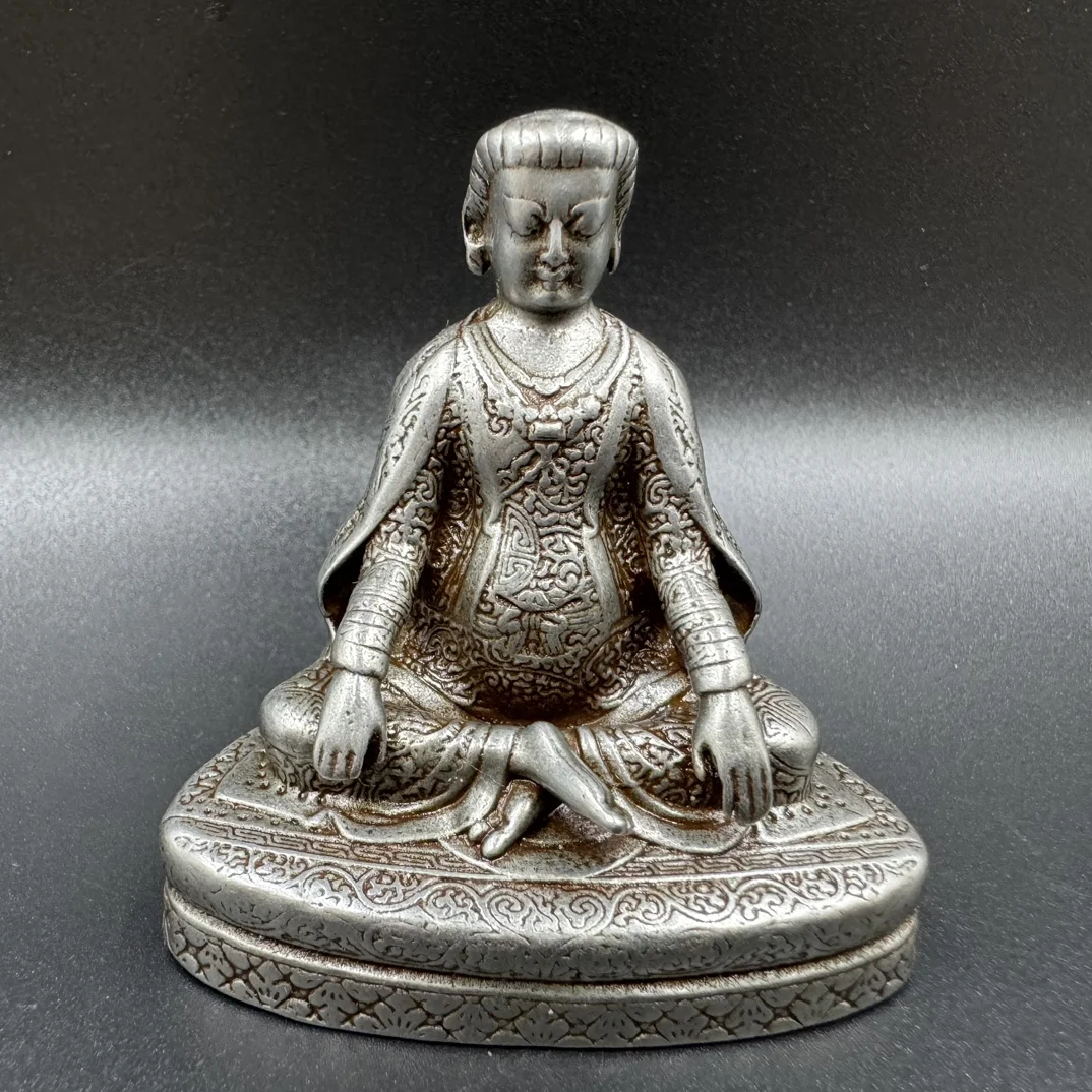 

Chinese charm Tibetan Tiantian vintage Kagyu Buddha Statue of His Holiness Marpa Tibetan Buddha decoration desk