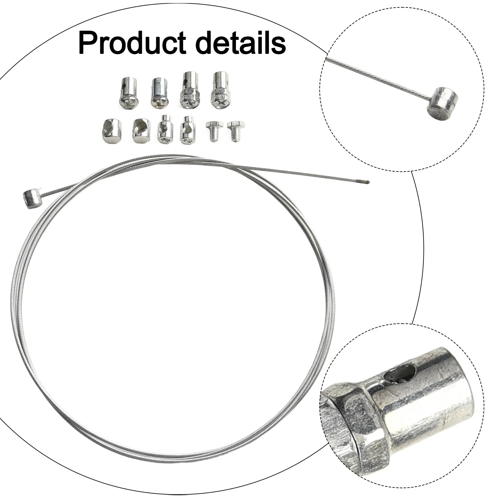 Universal Gas Kupplung Kabel Reparatur Kit 40 "Kabel Länge 0,06" Durchmesser Rasenmäher Rotovator Kabel Mutter Set Rasenmäher teile