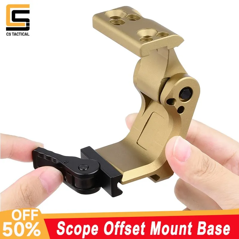 WADSN Tactical Metal Scope Fast Offset Mount Base G33 G43 Rollover Bracket Fit 20mm Rail Outdoor Hunting Aiming Accessories