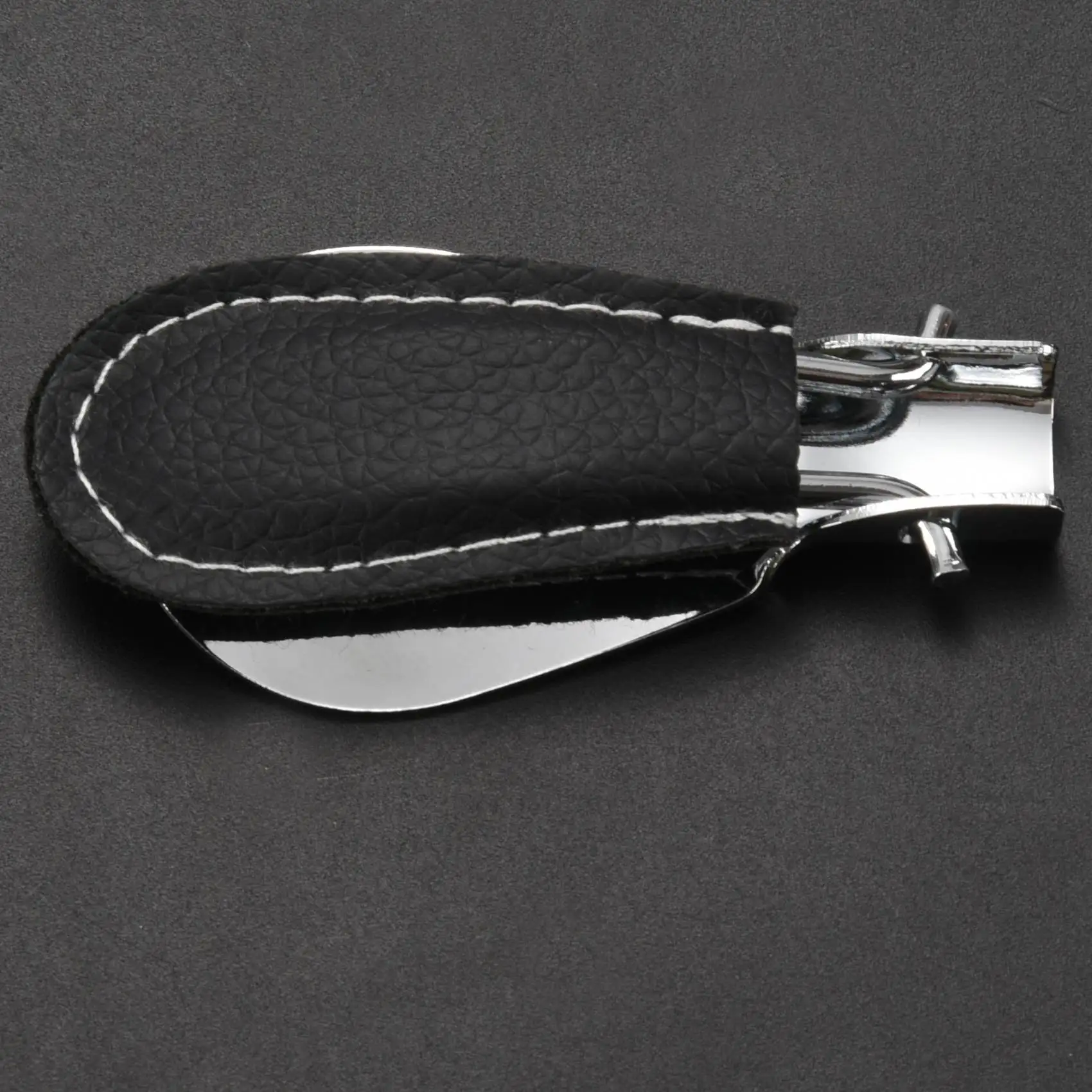 12*3.8cm Professional Foldable Stainless Steel Shoe Horn Long Shoespooner Spoon