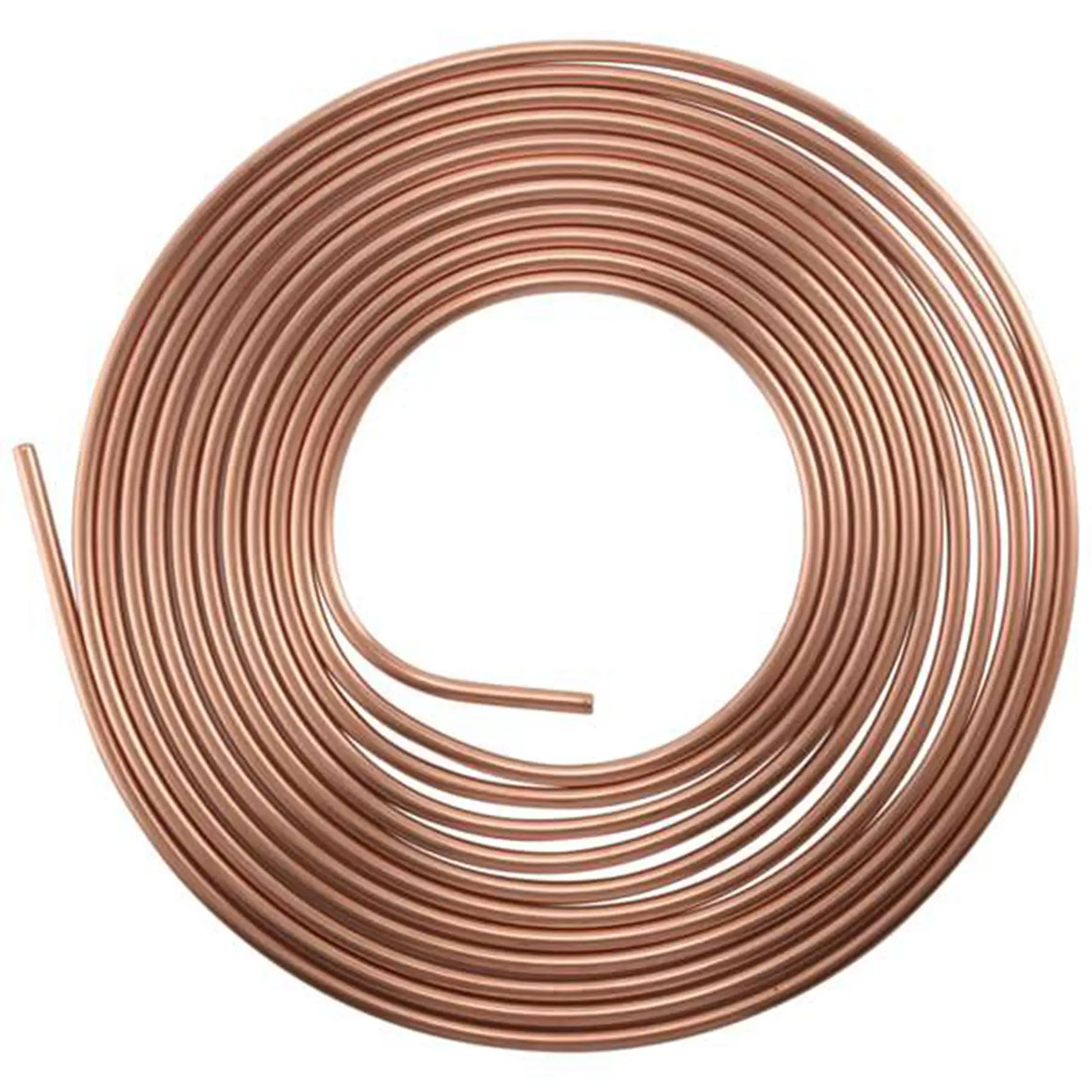 25FT 7.62M Tube Nuts Car Roll Tube Coil of 1/4 Inch OD Copper Nickel Brake Pipe Hose Line Piping Tube Tubing